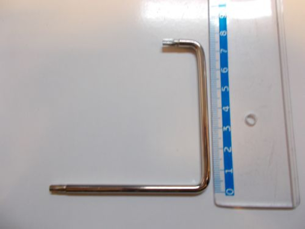 Einstellschlüssel T15 4 mm, 2 x gebogen, vernickelt, Maco